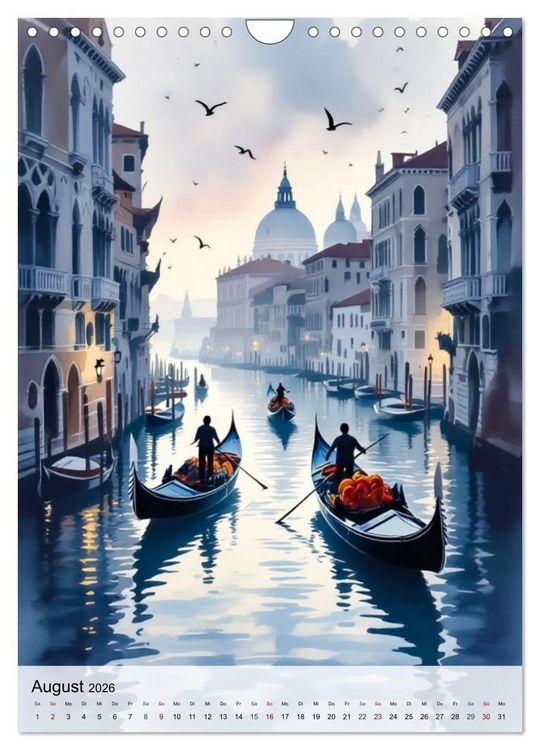 Produktbild: Kulturelle Sch&auml;tze in Aquarell (Wandkalender 2026 DIN A4 hoch), CALVENDO Monatskalender