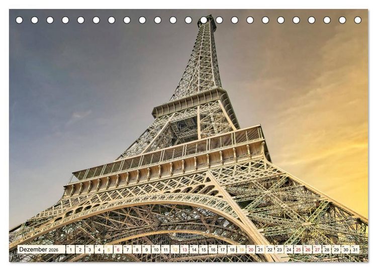 Produktbild: Eiffelturm - Ikone der Architektur (Tischkalender 2026 DIN A5 quer), CALVENDO Monatskalender