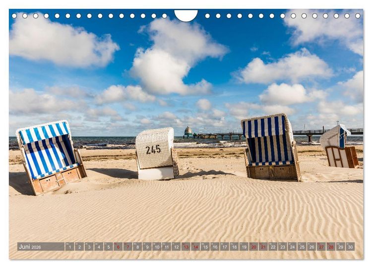 Produktbild: OSTSEEK&Uuml;STE Sehnsuchtsorte in Mecklenburg-Vorpommern (Wandkalender 2026 DIN A4 quer), CALVENDO Monatskalender