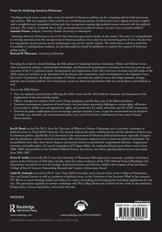 Produktbild: Analyzing American Democracy