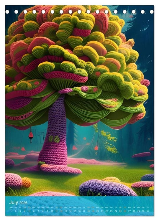 Produktbild: Nature's Stitches (Desk Calendar 2026 DIN A5 portrait), CALVENDO 12 Month DeskCalendar