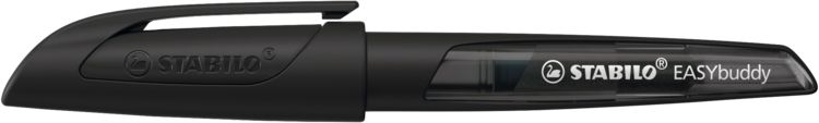 Produktbild: STABILO Schulf&uuml;ller mit Linksh&auml;nder-Feder L -   EASYbuddy Twilight Sky in schwarz/schwarz - Schreibfarbe blau (l&ouml;schbar) - Einzelstift - inkl. Patrone