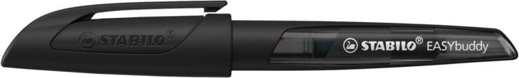 Produktbild: STABILO Schulf&uuml;ller mit Standard-Feder M -   EASYbuddy Twilight Sky in schwarz/schwarz - Schreibfarbe blau (l&ouml;schbar) - Einzelstift - inkl. Patrone