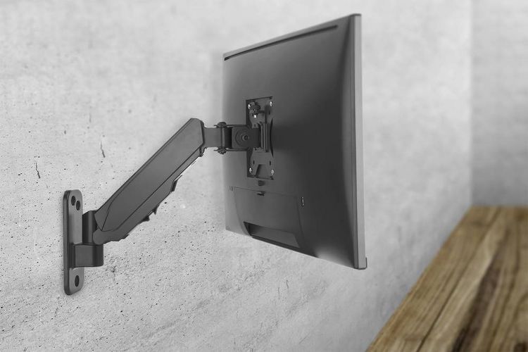 Produktbild: Digitus Monitor-Wandhalterung DA-90396 1 Display(s) 33,0 cm (13") - 81,3 cm (32") Schwarz, Schwarz (matt) Drehbar, H&ouml;henverstellbar, Neigbar
