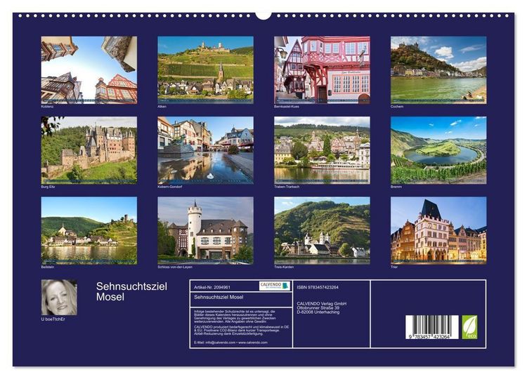 Produktbild: Sehnsuchtsziel Mosel (hochwertiger Premium Wandkalender 2026 DIN A2 quer), Kunstdruck in Hochglanz