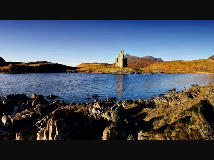 Produktbild: CALVENDO Puzzle Panorama, Ardvreck Castle, Schottland | 1000 Teile Lege-Gr&ouml;&szlig;e 64x48cm Foto-Puzzle f&uuml;r gl&uuml;ckliche Stunden