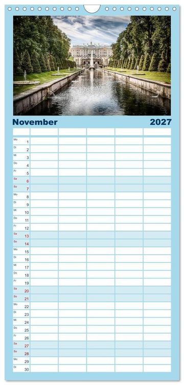 Produktbild: Familienplaner 2027 - Sankt Petersburg - "Venedig des Nordens" mit 5 Spalten (Wandkalender, 21 x 45 cm) CALVENDO