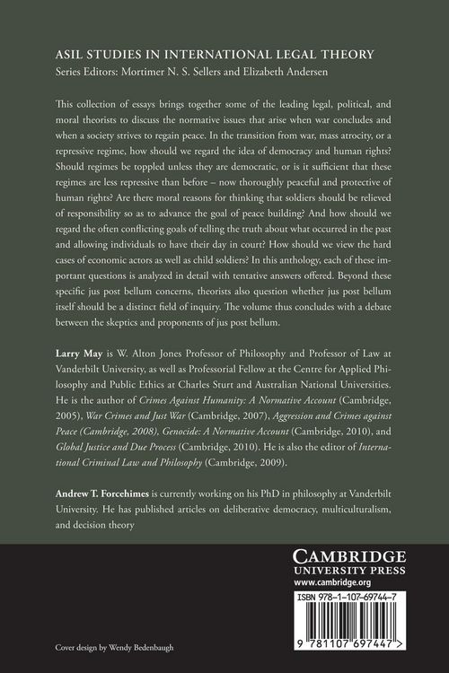 Produktbild: Morality, Jus Post Bellum, and International Law