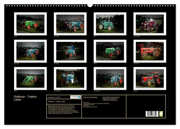 Produktbild: Oldtimer - Traktor Liebe (Wandkalender 2026 DIN A2 quer), CALVENDO Monatskalender