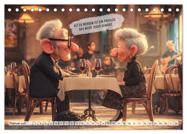 Produktbild: Oma und Opa - Spr&uuml;che &uuml;ber das Alter (Tischkalender 2027 DIN A5 quer), CALVENDO Monatskalender