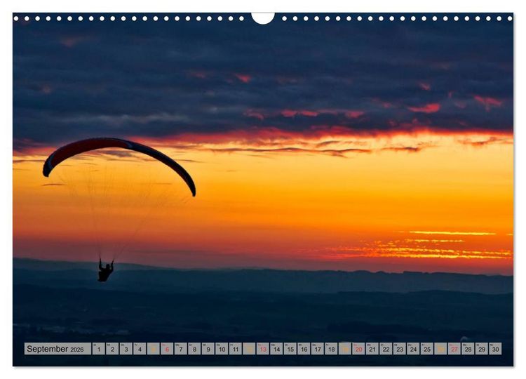 Produktbild: Frei sein - Paragliding (Wandkalender 2026 DIN A3 quer), CALVENDO Monatskalender