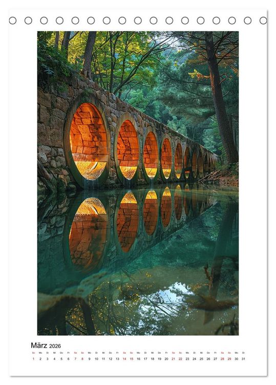 Produktbild: Spiegelungen - Reflektierte Sch&ouml;nheiten der Natur (Tischkalender 2026 DIN A5 hoch), CALVENDO Monatskalender