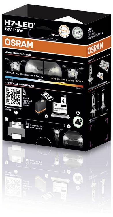 Produktbild: OSRAM 64210DWNBSP-1HB LED Leuchtmittel NIGHT BREAKER&reg; LED SPEED H7 16W 12V