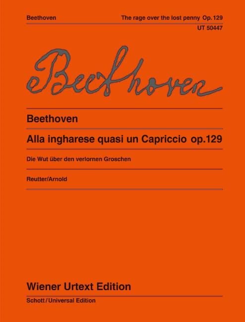Produktbild: Die Wut &uuml;ber den verlorenen Groschen. op. 129. Klavier.