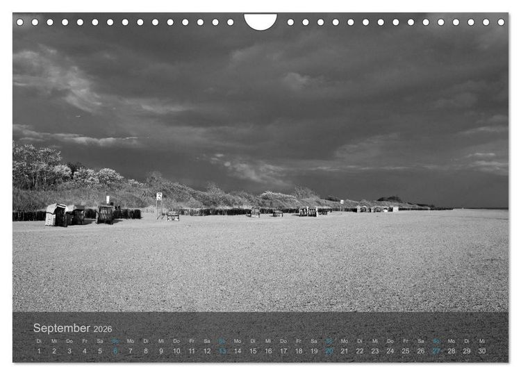 Produktbild: Seest&uuml;cke. Schwarzwei&szlig;e Nordseeimpressionen 2026 (Wandkalender 2026 DIN A4 quer), CALVENDO Monatskalender