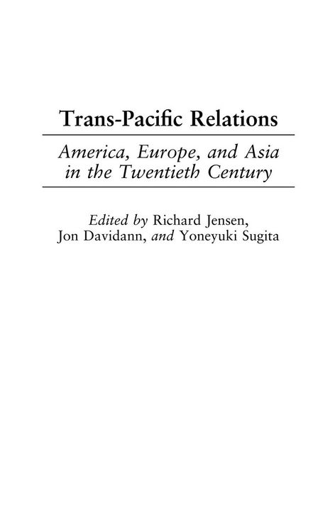 Produktbild: Trans-Pacific Relations