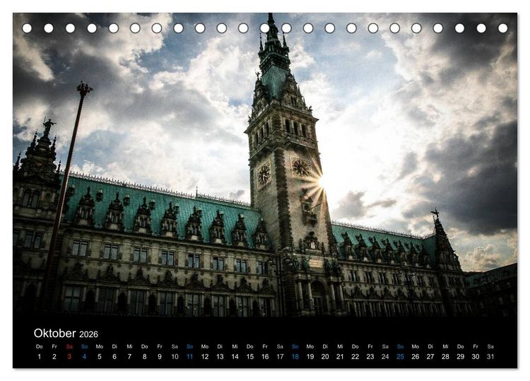 Produktbild: Hamburg (Tischkalender 2026 DIN A5 quer), CALVENDO Monatskalender