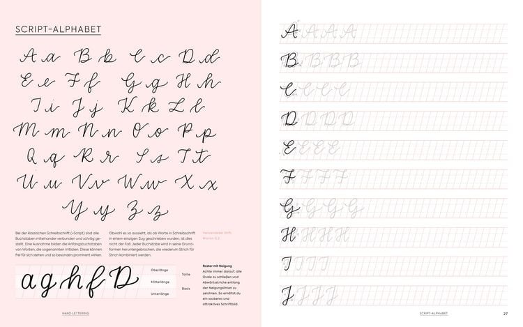 Produktbild: Handlettering Alphabete – Das Übungsheft