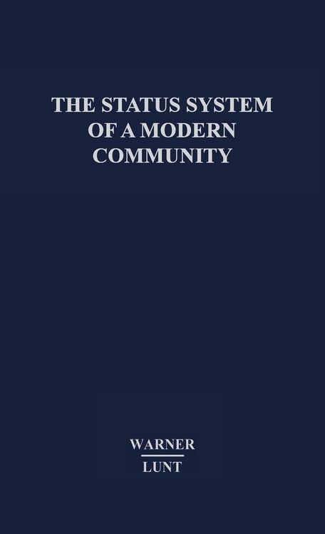 Produktbild: The Status System of a Modern Community.