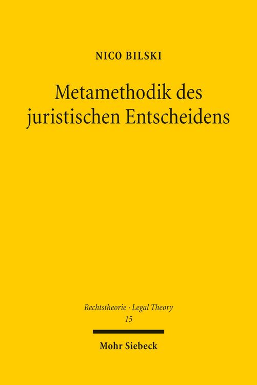 Produktbild: Metamethodik des juristischen Entscheidens