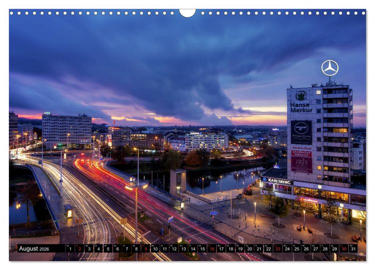 Produktbild: City Lights Saarbr&uuml;cken (Wandkalender 2026 DIN A3 quer), CALVENDO Monatskalender