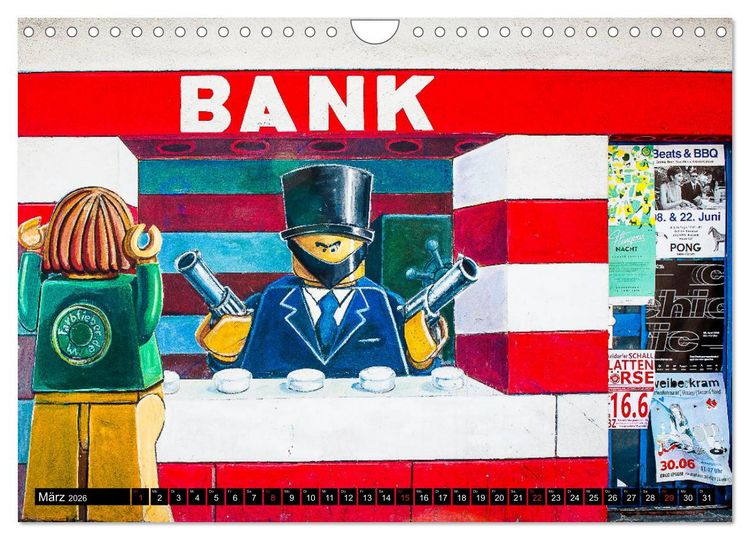 Produktbild: Street art D&uuml;sseldorf Michael Jaster (Wandkalender 2026 DIN A4 quer), CALVENDO Monatskalender