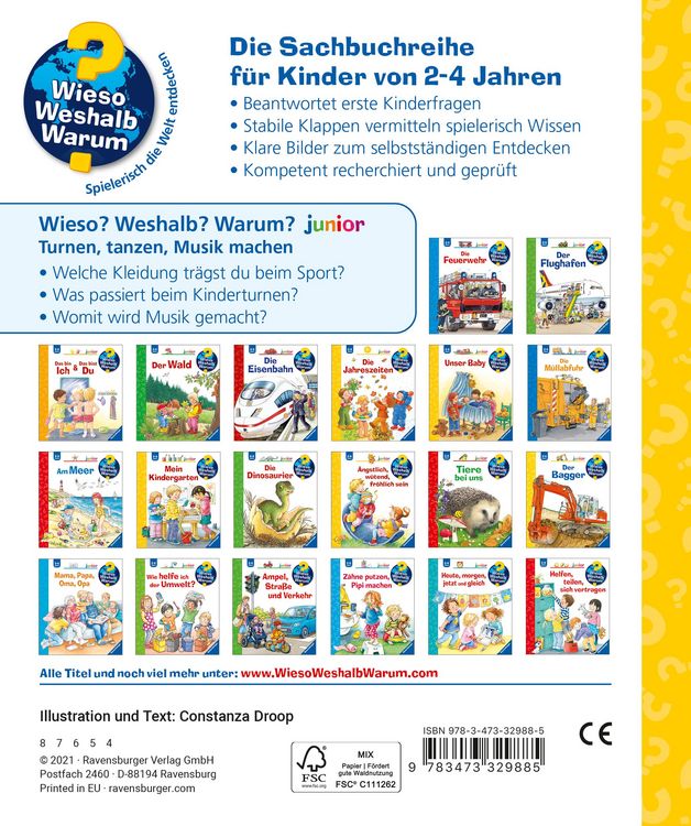 Produktbild: Wieso? Weshalb? Warum? junior, Band 71 - Turnen, tanzen, Musik machen