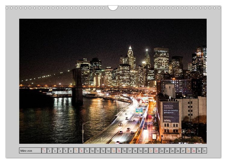 Produktbild: New York &ndash; Von Brooklyn zur Grand Central Station (Wandkalender 2026 DIN A3 quer), CALVENDO Monatskalender