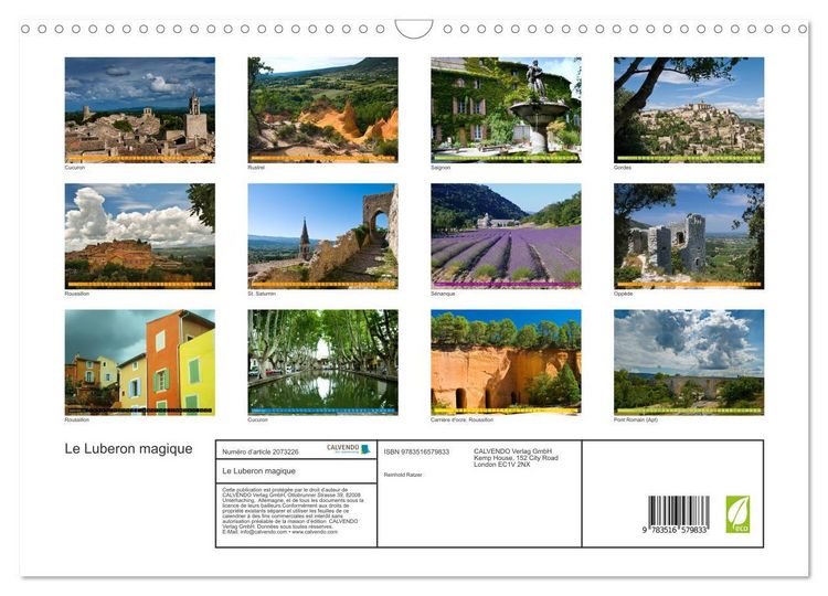 Produktbild: Le Luberon magique (Calendrier mural 2026 DIN A3 vertical), CALVENDO calendrier mensuel