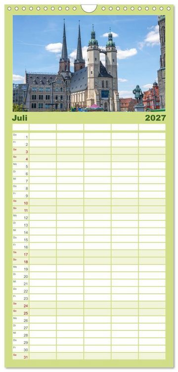 Produktbild: Familienplaner 2027 - Sachsen-Anhalt - Eine Sch&ouml;nheit in der Mitte Deutschlands mit 5 Spalten (Wandkalender, 21 x 45 cm) CALVENDO