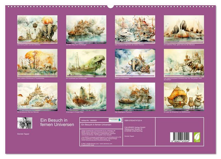 Produktbild: Ein Besuch in fernen Universen (hochwertiger Premium Wandkalender 2026 DIN A2 quer), Kunstdruck in Hochglanz