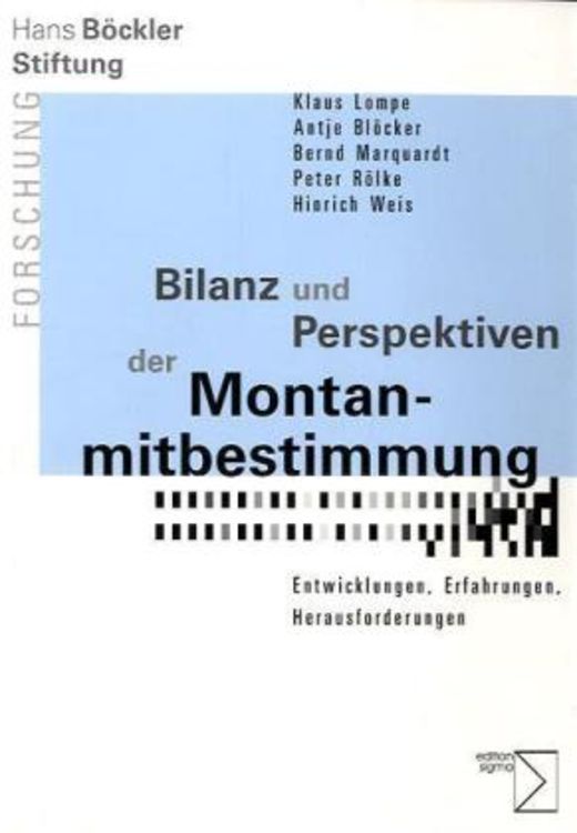 Bild vom Artikel Bilanz und Perspektiven der Montanmitbestimmung vom Autor Klaus Lompe
