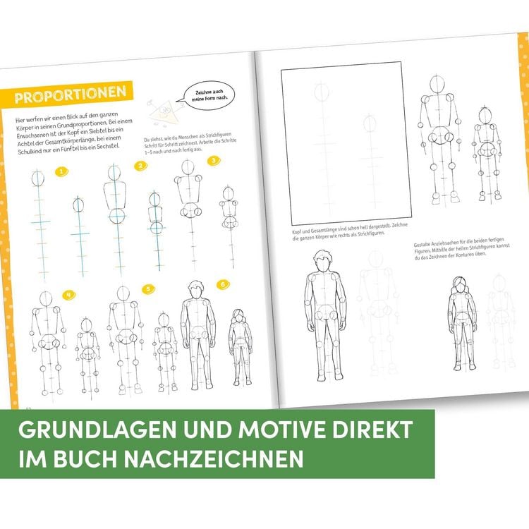 Produktbild: Die Kunst des Zeichnens f&uuml;r Kinder &Uuml;bungsbuch - Menschen