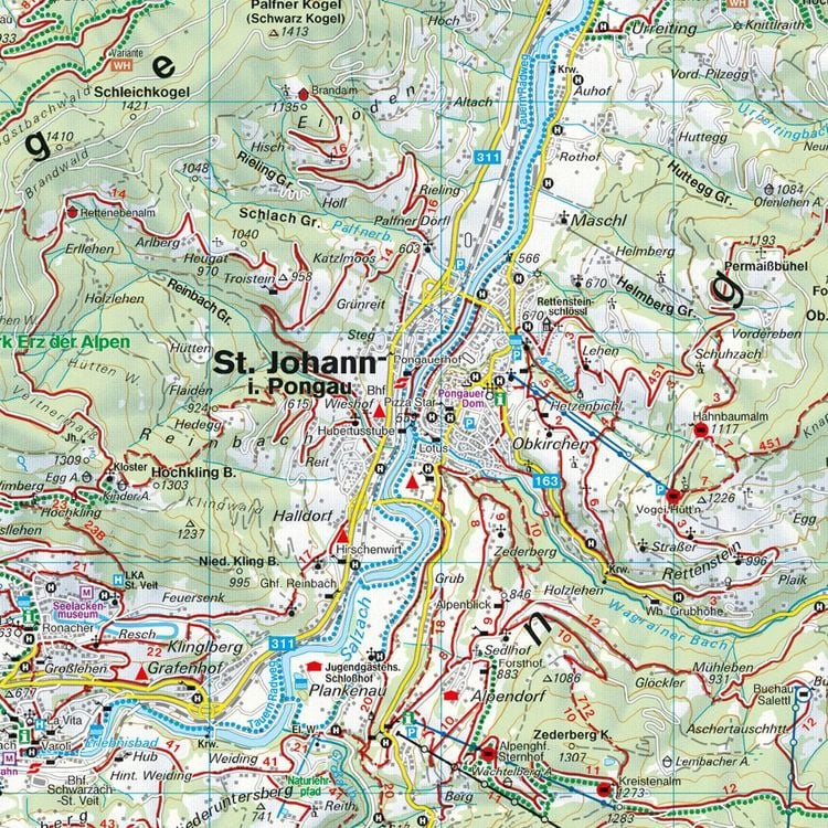 Produktbild: Gasteiner Tal, Wagrain, Raurisertal, Grossarltal 1 : 50 000. WK 191