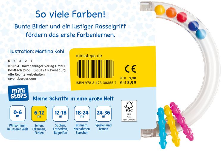 Produktbild: Ministeps: Mein buntes Rasselbuch