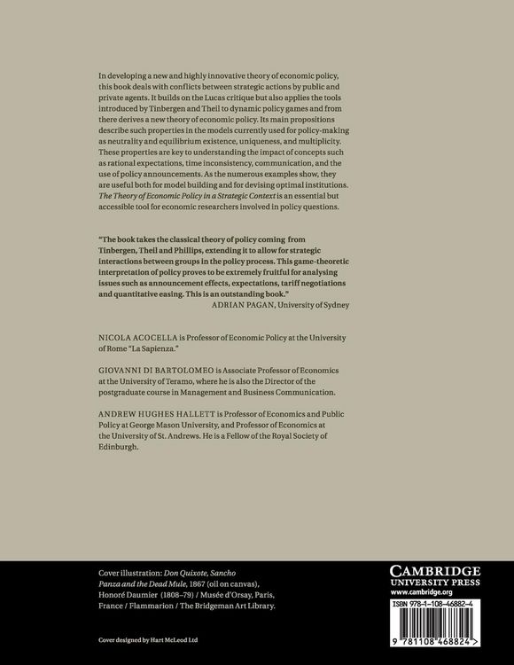 Produktbild: The Theory of Economic Policy in a Strategic Context
