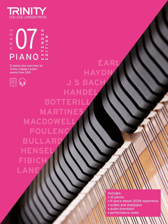 Produktbild: Trinity College London Piano Exam Pieces Plus Exercises From 2021: Grade 7 - Extended Edition