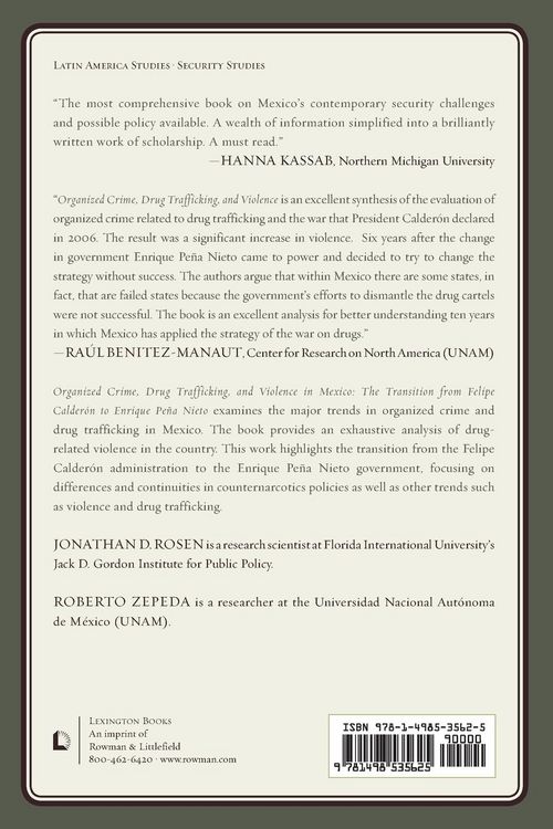 Produktbild: Organized Crime, Drug Trafficking, and Violence in Mexico
