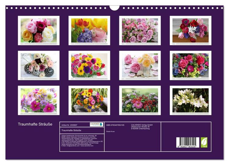 Produktbild: Traumhafte Str&auml;u&szlig;e (Wandkalender 2026 DIN A3 quer), CALVENDO Monatskalender