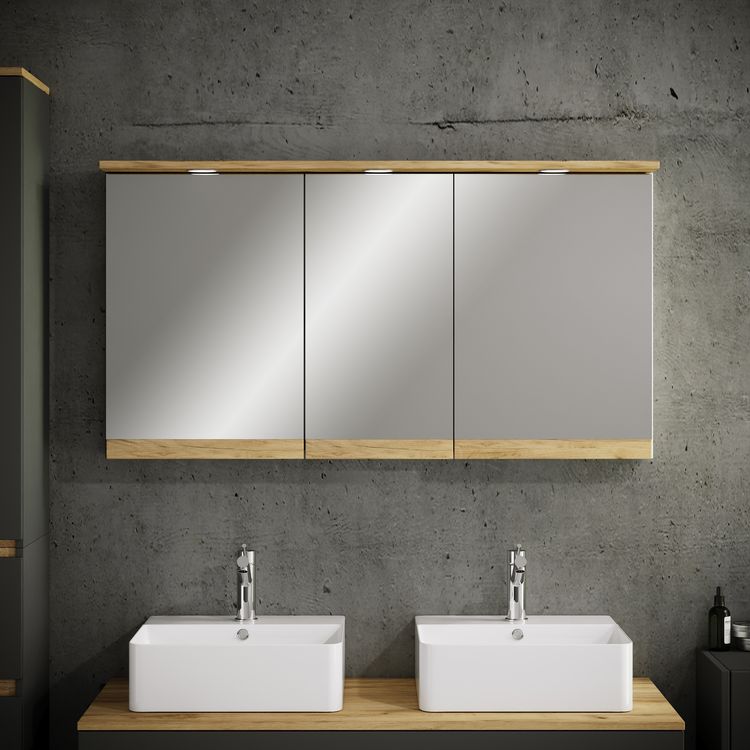 Produktbild: LED Bad Spiegelschrank Steckdose 59x110x23 Cosila