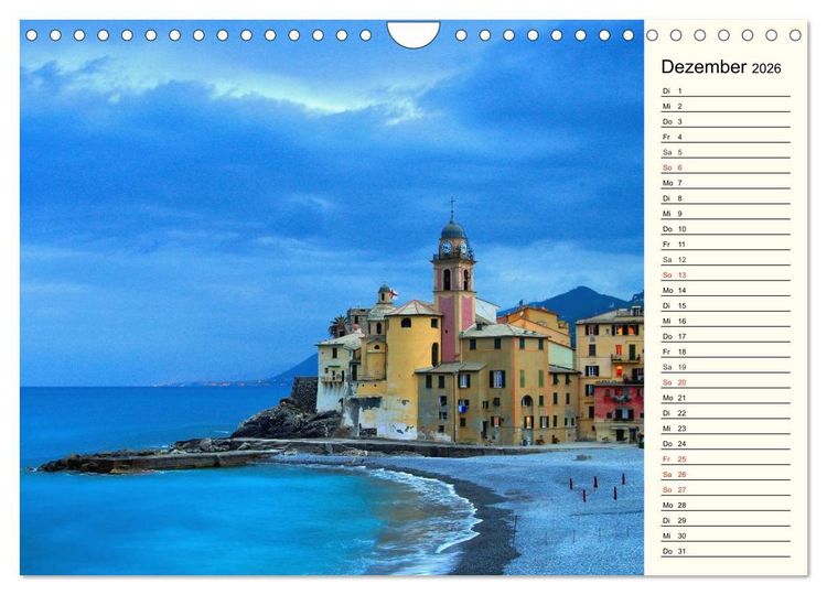 Produktbild: Ligurien - Berge und Meer (Wandkalender 2026 DIN A4 quer), CALVENDO Monatskalender