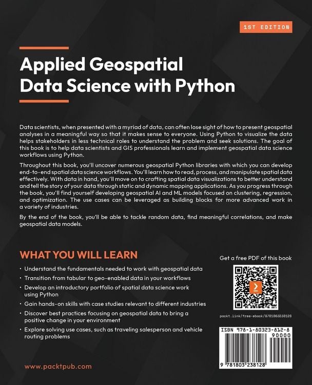 Produktbild: Applied Geospatial Data Science with Python
