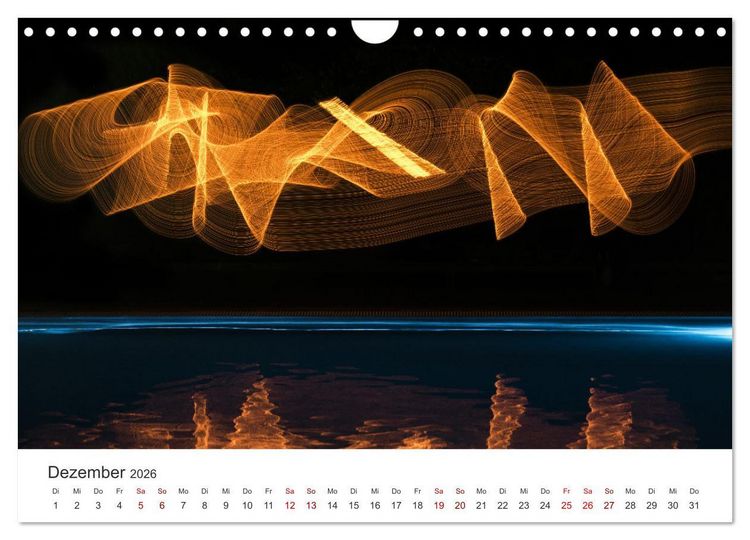Produktbild: Lightpainting - Malen mit Licht und Zeit (Wandkalender 2026 DIN A4 quer), CALVENDO Monatskalender