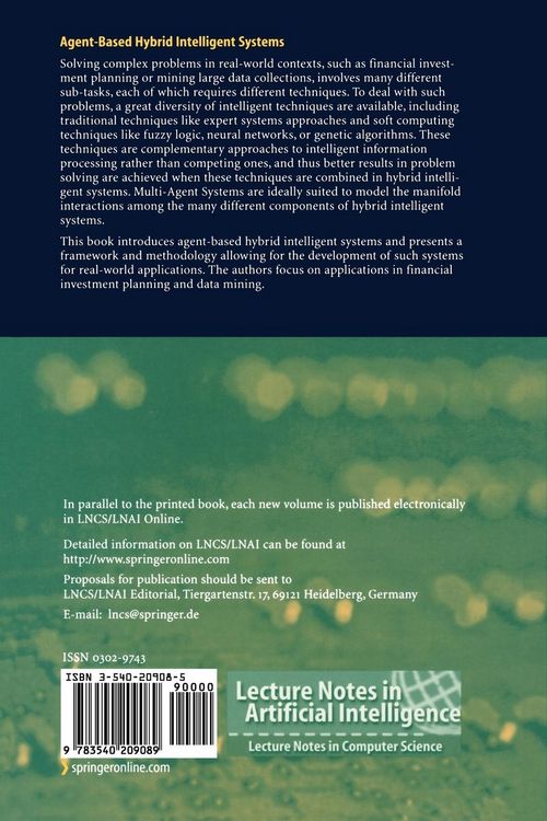 Produktbild: Agent-Based Hybrid Intelligent Systems