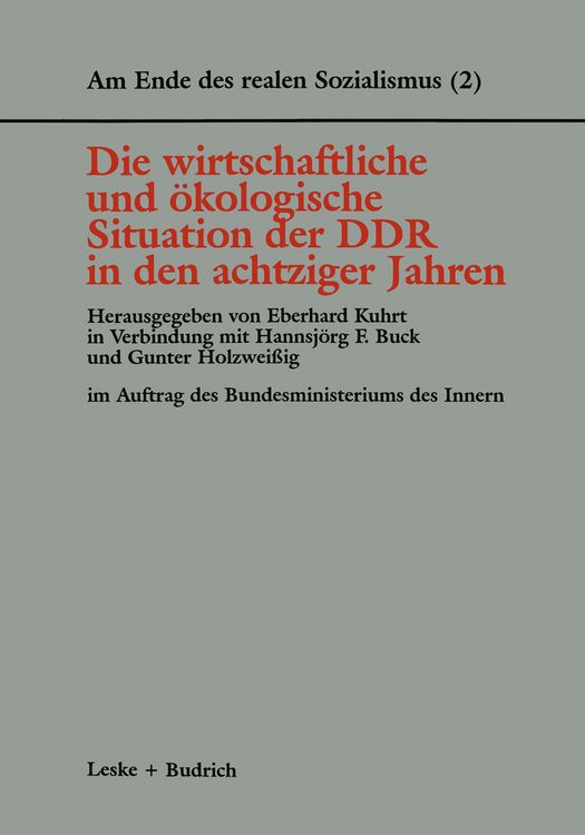 Produktbild: Die wirtschaftliche und &ouml;kologische Situation der DDR in den 80er Jahren
