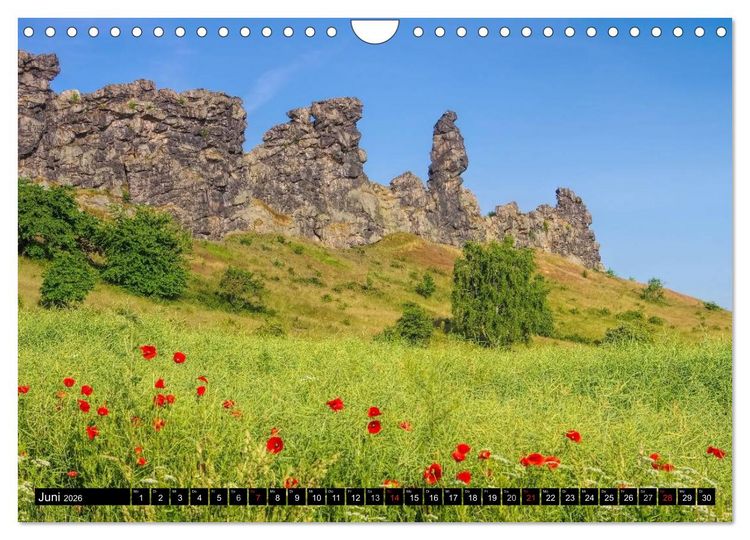 Produktbild: Die Teufelsmauer - Bizarre Felsformationen im Harz (Wandkalender 2026 DIN A4 quer), CALVENDO Monatskalender