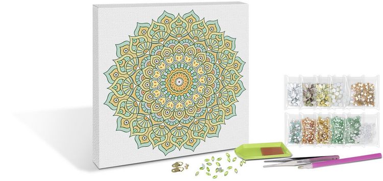 Produktbild: Diamond Painting "Diamantane Mandala Set 7", mit / orange / gelb