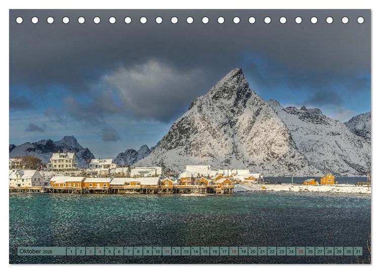 Produktbild: Lofoten ...ein Wintertraum (Tischkalender 2026 DIN A5 quer), CALVENDO Monatskalender
