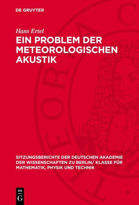 Produktbild: Ein Problem der meteorologischen Akustik