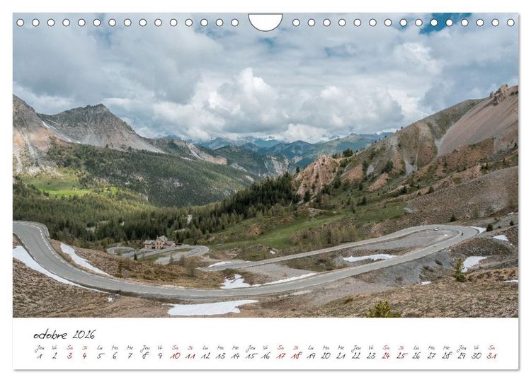 Produktbild: Le col de l'Izoard sur la route des Grandes Alpes (Calendrier mural 2026 DIN A4 vertical), CALVENDO calendrier mensuel